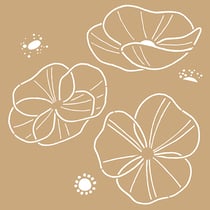 Stop2 pochoirs kraft coquelicot 20x20cm - Artemio