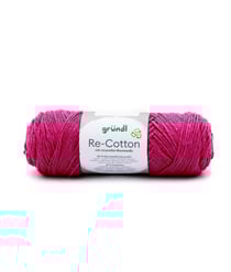 Pelote de coton Recyclé RE-COTTON macramé 100Gr - Grundl 12 Violet
