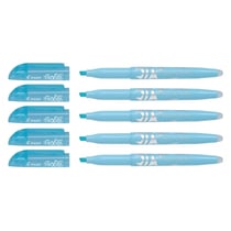 Lot de 5 surligneurs effaçables - PILOT - FriXion Light Soft - Bleu pastel