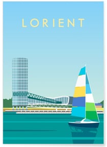 Poster ville Lorient | A3 : 29,7x42cm