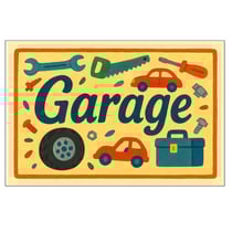 Plaque de porte métal garage