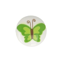 Lot de 6 boutons culot papillon 15mm (vert)