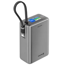 Swissten Batterie de Secours 25000mAh pour MacBook / PC Portable avec Affichage Numérique Gris