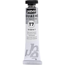 Tube 20ml Peinture Gouache T7 extra fine BLANC PERMANENT PÉBÉO