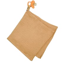 Doudou lange attache tétine en gaze de coton, Jeanne