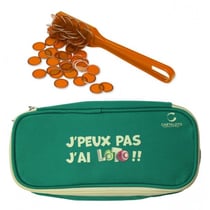 Kit loto bingo 3 en 1 : trousse + baton magnetique + 100 pions jaune orange - cartaloto - accessoires jeu, materiel