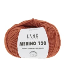Pelote de laine à tricoter MERINO 120 - Lang Yarns Marron (559)