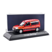 Voiture Miniature de Collection - NOREV 1/43 - CITROEN Berlingo Pompiers - 2004 - Blanc et Rouge