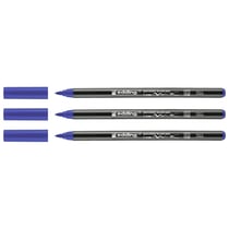 Lot de 3 feutres porcelaine EDDING - Bleu - Pointe pinceau 1-4 mm