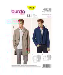 Patron Burda 6932 Manteau et veste du 44 au 60 taille n°FR 44-60