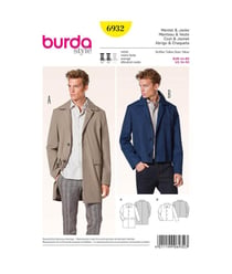 Patron Burda 6932 Manteau et veste du 44 au 60 taille n°FR 44-60