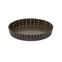 Tourtière haute cannelée perforée Antiadhérent (sans PFAS) - Ø240 mm h35 mm