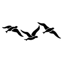 Pochoir - Motif oiseaux - Repositionnable - 35 x 15 cm - Peinture - Décoration