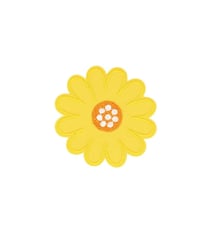 Lot de 3 écussons thermocollants fleur rose 5,3cm x 5cm