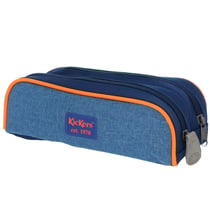 Trousse Double Kickers Boy 22 CM - 2 compartiments Bleu