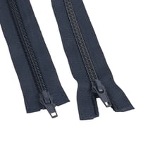 Fermeture spirale bouche à bouche séparable bleu marine