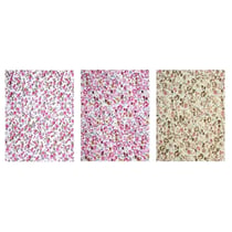 Tissu adhésif coupons fleurs D 15x20 cm 3 pièces