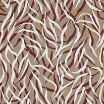 Tissu Viscose Popeline Stretch Trigre sur fond Beige