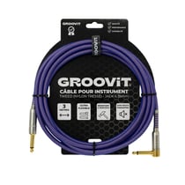 CABLE JACK 6.35 D/C - 3M - NYLON TRESSÉ VIOLET - GROOVIT®