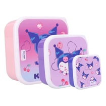 Sanrio - Pack 3 boîtes à goûter Kuromi Fresh Bites