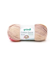 Pelote de coton COTTON QUICK BATIK 100 Gr - PPSC - Grundl - Certifié Oeko-tex 07 Multicolore