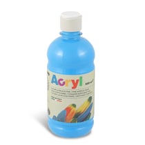 Tube Soft Plastique Peinture Acrylique Fine FLUO 500 ml cyan 501 PRIMO