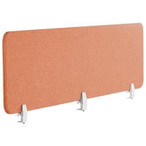 Séparateur Cloison Acoustique de Bureau et Table Orange en Polyester et Matière Synthétique 180 x 40 cm Idéal pour le Open Space
