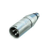 Neutrik Adaptateur XLR 3-Pin Mâle vers RCA Femelle Polyvalent Argent