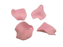 5 Pendentifs pétale de fleur acrylique - 28*24mm - Rose