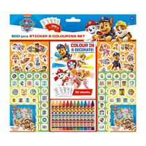 Set 500 Pièces Coloriage, Crayons de Couleur & Stickers - Pat' Patrouille