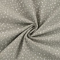 Tissu Popeline de Coton  pois blancs Zeli sur fond Vert kaki clair - Au mètre
