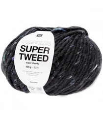 Laine à tricoter Essentials SUPER TWEED Super Chunky 100 gr - RICO Design 06 Noir