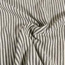 Tissu Seersucker rayé Blanc sur fond Noir