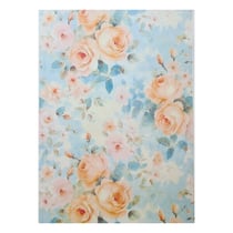 1 feuille de papier de riz 21 x 29,7 cm AB Studio Milky Valley ROSE ORANGE 314