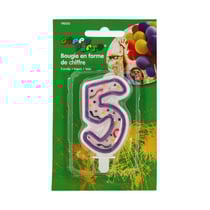 Bougie anniversaire chiffre 5