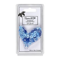 60 mini boutons à pois en résine couture scrapbooking 7 mm BLEU 021