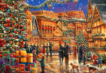 Puzzle 1000 pièces - Christmas at the Town Square - Bluebird Puzzle