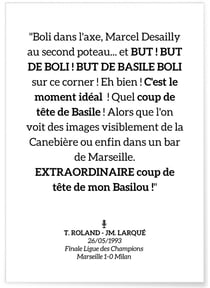 Affiche Basile Boli | A3 : 29,7x42cm