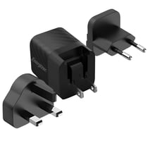 ENERGIZER Chargeur Secteur GaN 4A USB-C 20W Multiprise EU / UK / US Noir