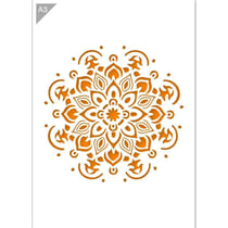 Pochoir mandala format A3 décoration peinture QBIX