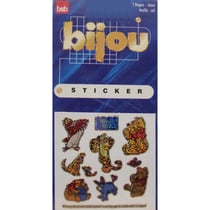 10 stickers brillant winnie l'ourson - autocollant disney enfant