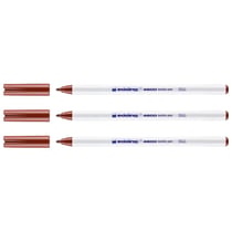 Lot de 3 feutres textiles permanents pointe fine 1 mm - EDDING - Marron - 4600