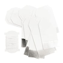 24 étiquettes à suspendre blanches & argentées