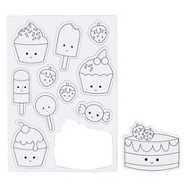 11 magnets blancs à décorer - Glace