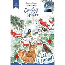 Die cuts formes décoratives scrapbooking Fabrika Décoru 52 piècesCOUNTRY WINTER