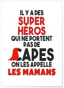 Affiche 'Mamans Super Héros' | A3 : 29,7x42cm