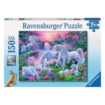 Puzzle 2D 150 pièces - Licornes Au Coucher de Soleil - Ravensburger