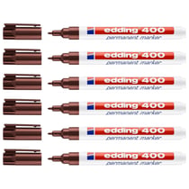 Marqueur permanent pointe fine 1 mm - EDDING - Marron - Lot de 6