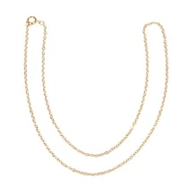 Chaîne à maillons, or, 45cm, 2x3mm, 1 pce.