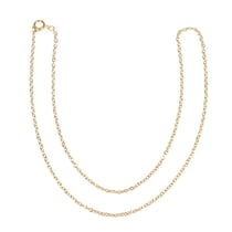 Chaîne à maillons, or, 45cm, 2x3mm, 1 pce.